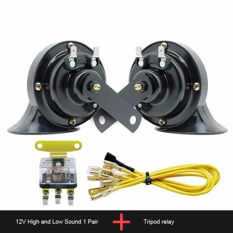 

OHANEE Loud Car Klaxon Horn 12v 24V Car Styling Parts For Vespa Loudnes 110db Waterproof Dustproof Teflon Coating Car Horn