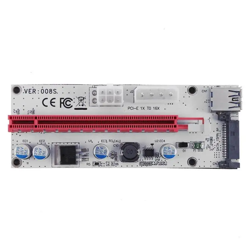 

3 Power Ports PCI-E 1x to 16x Graphic Card Extender Card Mining Adapter Card Kit USB 3.0 PCIE Wire for ETH BTC Bitcoin Miner