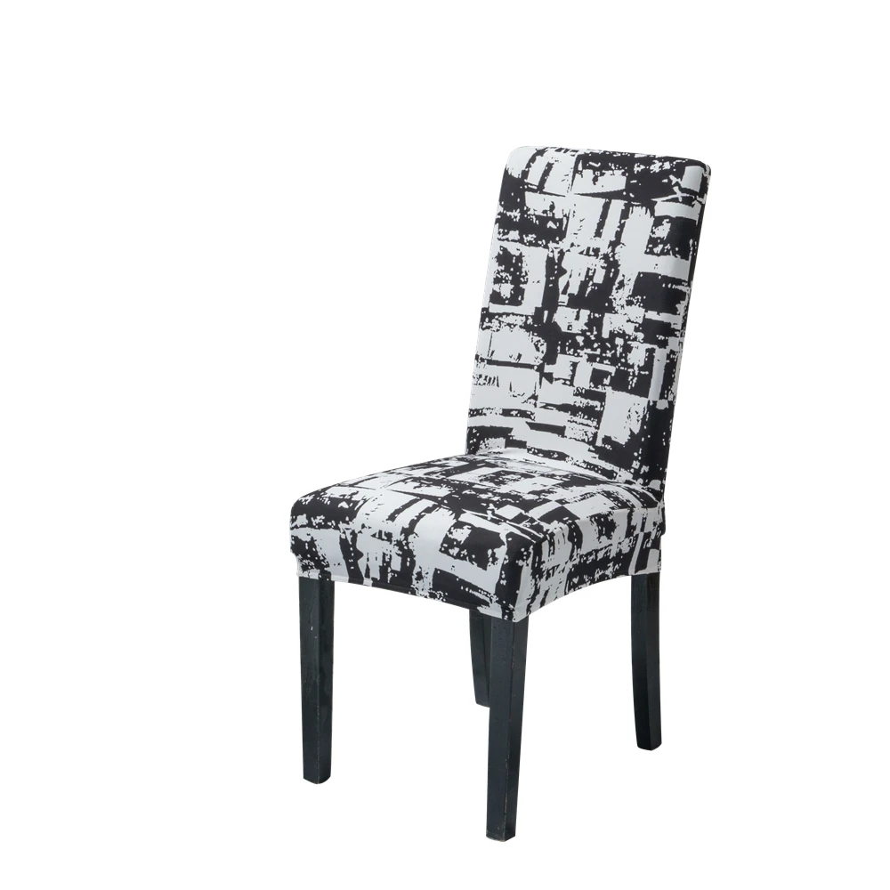

Dreamworld Printing Removable Chair Cover with Elastic Slipcover Modern Kitchen Seat Case Stretch Chair Cover for Banquet