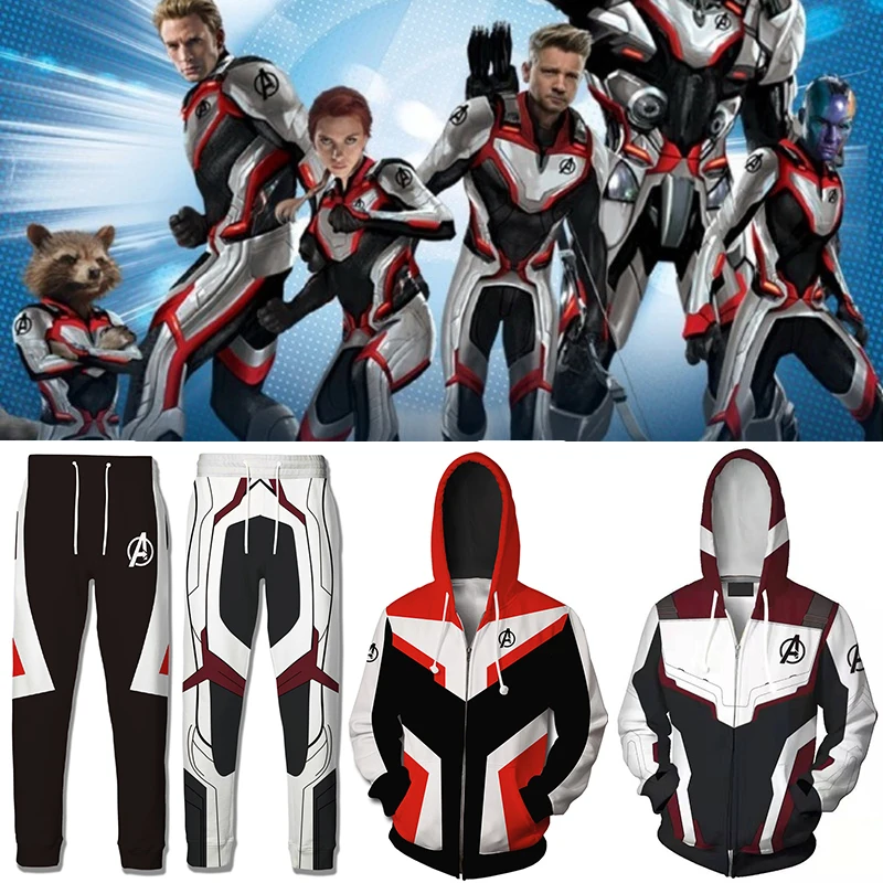 Avengers Endgame Quantum Realm Sweatshirt Jacket Advanced Tech Hoodie Cosplay Costumes 2019 new superhero Iron Man Hoodies suit