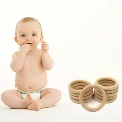 5 шт./компл. 68 мм детские деревянные бессвинцовые молярное кольцо дерево цвет деревянное кольцо детские натуральные игрушки