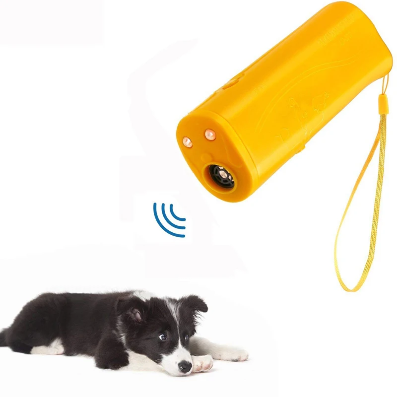 Pet Dog Repeller Anti Barking Stop Bark Training Device Trainer LED Ultrasonic 3 In 1 Anti Barking Ultrasonic Without Battery