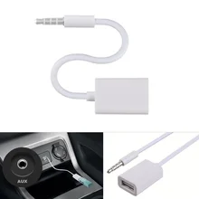 Мужской соединитель конвертер USB 2,0 3,5 мм разъем адаптера Aux кабель Мужской к женскому аудио автомобиля