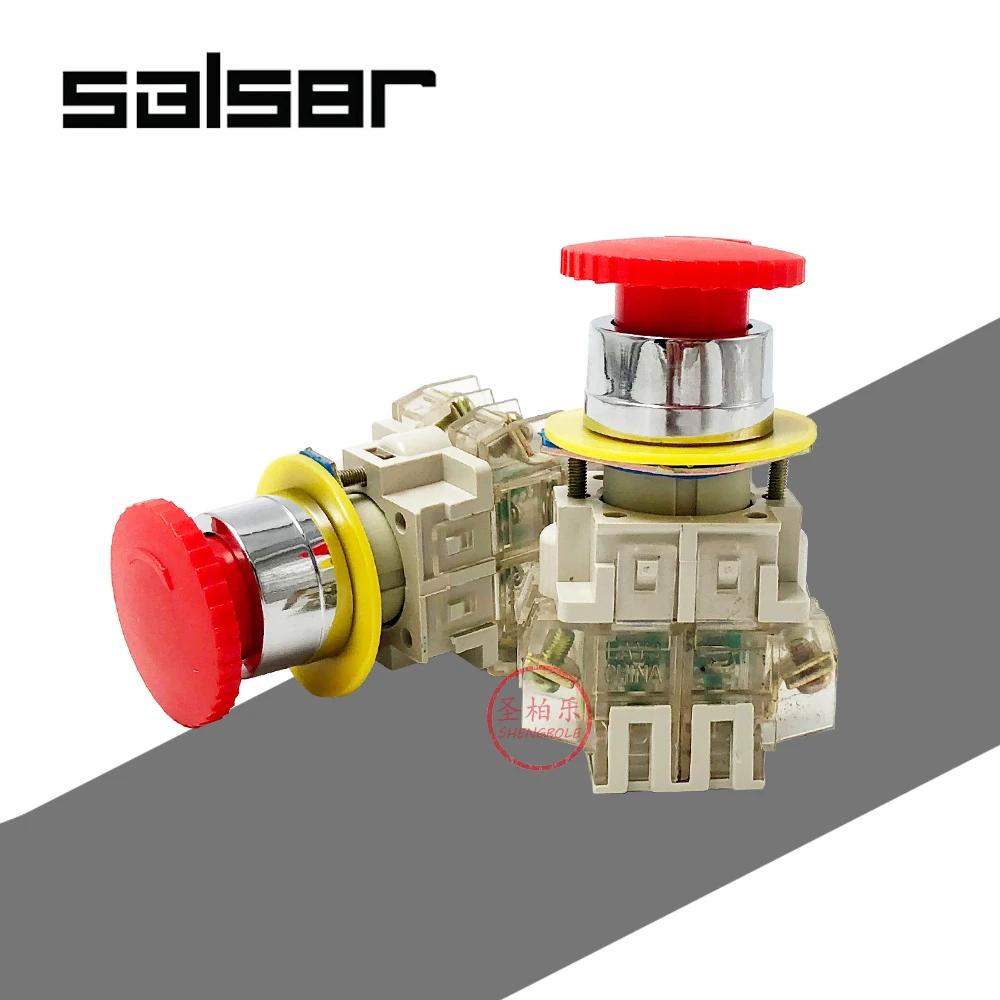 

22mm Emergency Stop Push Button Switch Red Mushroom Head Rotary Latching Type with screws 10A 380V LAY3-11ZS (5PCS)