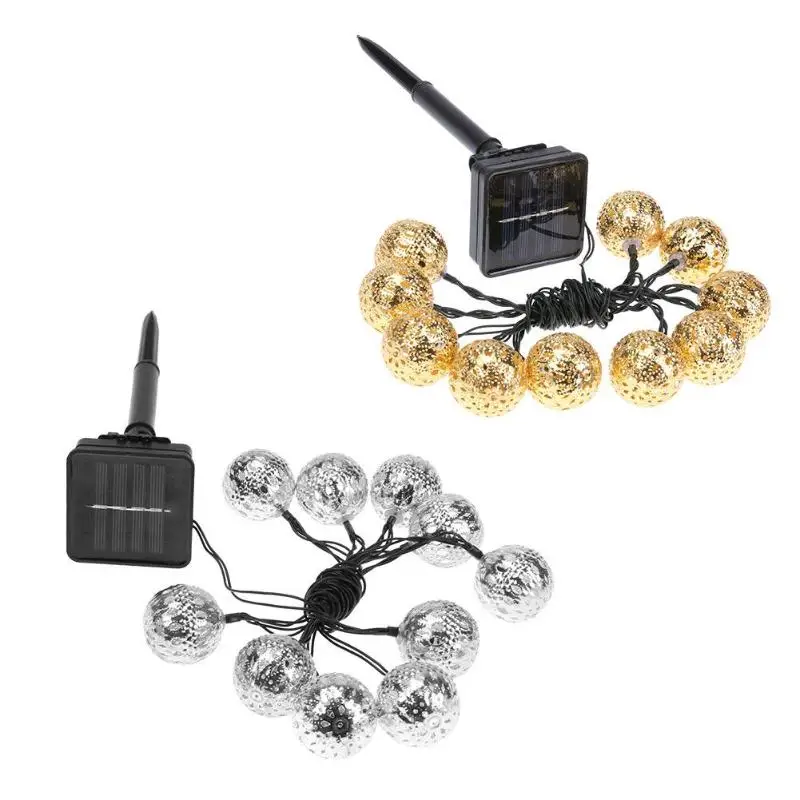 

10LED Solar Power Operated String Fairy Light Lights for Home Garden Lawn Outdoor Xmas Garden Party Ball Lamp