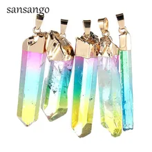 Мода нерегулярный натуральный камень подвеска-маятник кристалл чакра рейки бусины случайный размер для ювелирных изделий