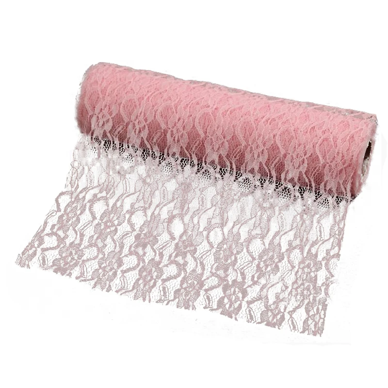 

Lace Roll 30cm x 9metres Wedding Table Runner Chair Sash Vintage Decor Pink