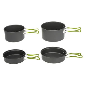 

Lixada Portable Outdoor Tableware Camping Cookware 2-3 People Multifunctional Cooking Stove Set Cauldron Pot Large Frying Pan