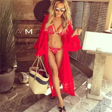 Fashion Women Chiffon Bikini Cover up Elegant Transparent Kimono Cardigan Femme Ruffles Long Sleeve Beach Dress Beachwear Fashion Women Chiffon Bikini Cover up Elegant Transparent Kimono Cardigan Femme Ruffles Long Sleeve Beach Dress Beachwear