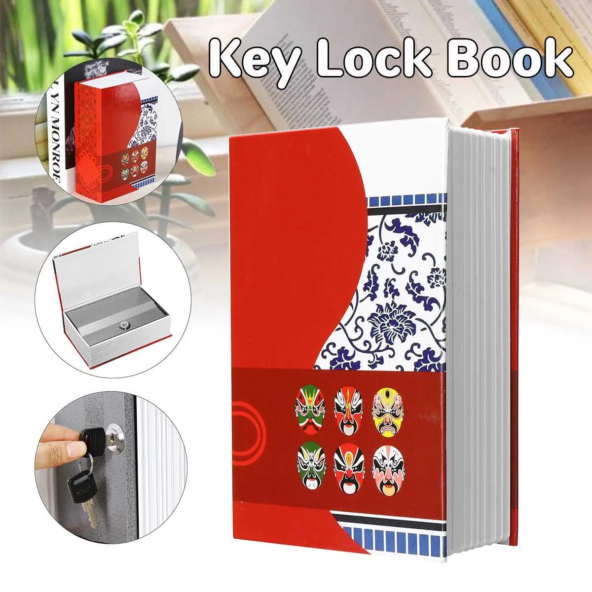 Mini Safe Box Book Books Money Hiddens Secret Box Security Safe Lock Cash Money Coin Storage Jewellery Key Locker For Kid Gift