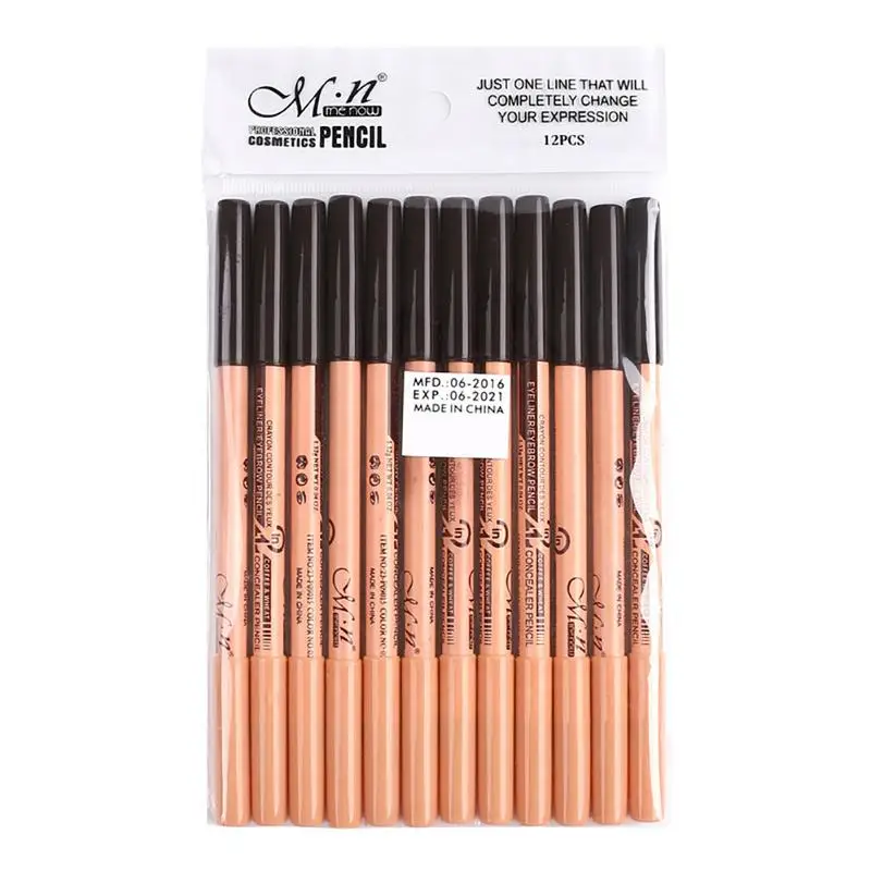 

Durable Eyebrow Pencil Concealer Pen Concealer Stick Dual Purpose 12 Three Colors Optional 5CM Waterproof And Sweatproof Makeup