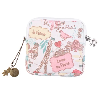 

1Pc Storage Bag Romantic Paris Large Capacity Useful Storage Bags Napkin Holder Menstrual Pouch for Women