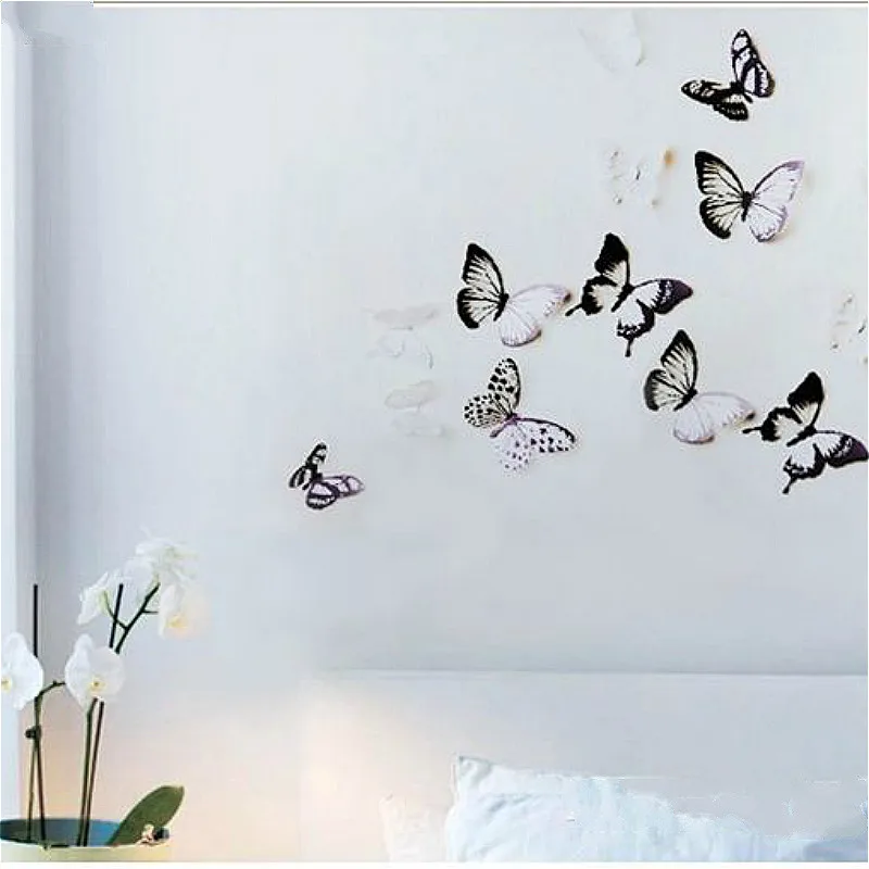 

SUEF 1PC simulation 3D colorful butterfly 3D magnetic wall stickers decorate the living room and bedroom @2
