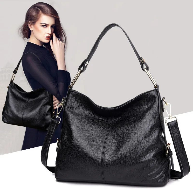

2018 New Autumn And Winter Style Fashion Leather Handbags Casual Shoulder Bag Genuine Leather Elegant Women Totes