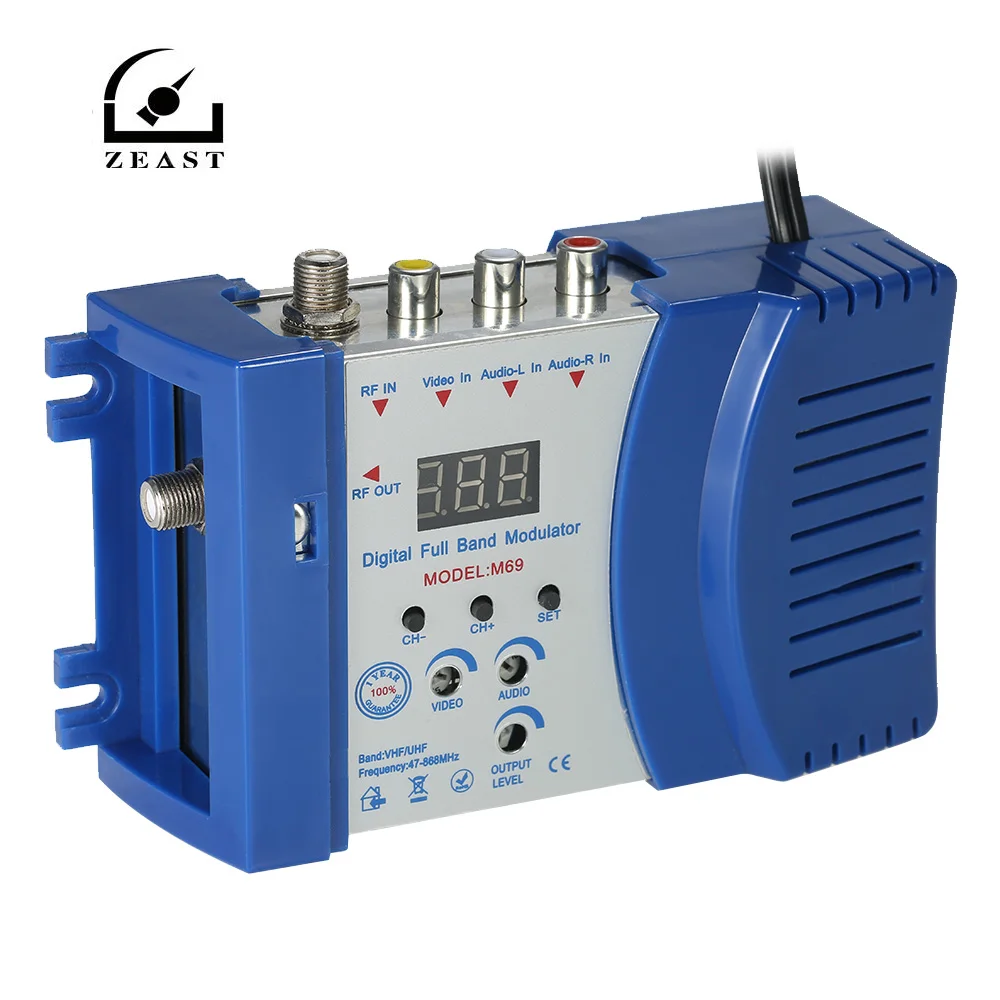 

Auto RF Modulator Compact RF Modulator Audio Video TV Converter RHF UHF Signal Amplifier AC230V