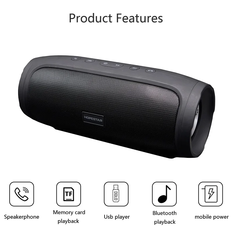 HOPESTAR H14 Charge3 Bluetooth динамик открытый беспроводной портативный сабвуфер бас звук
