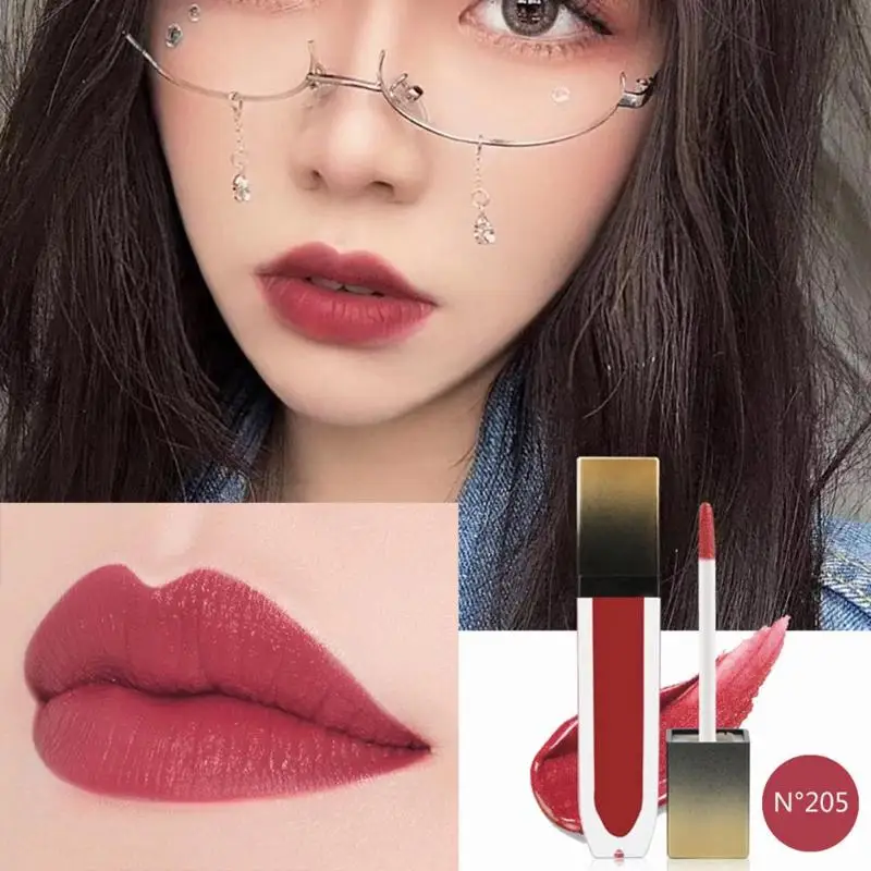 

6 Colors Matte Velvet Silk Liquid Lipstick Non-Stick Cup Long Gloss Lasting Moisturize Lip Makeup Lip Stain Tint