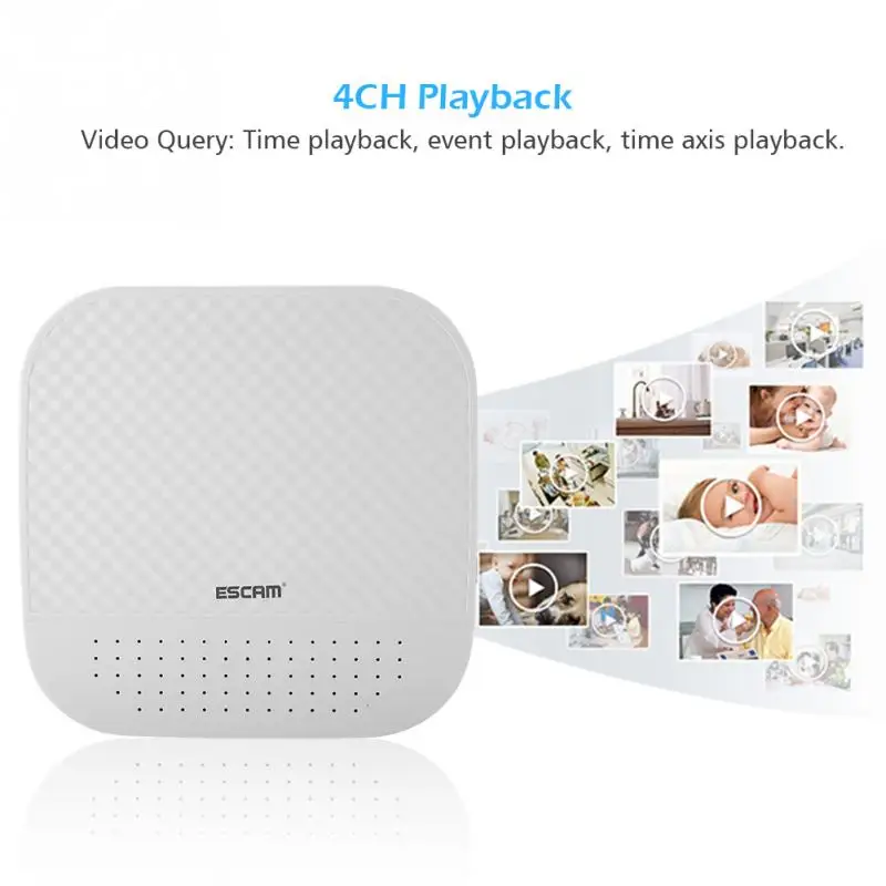 

ESCAM 4+2CH NVR Cloud Channel Network Video Recorder Hard Disk VCR For IP Camera System 2019 New