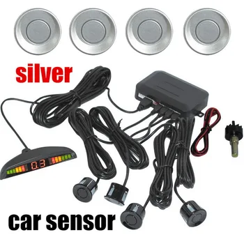 

44 colors selection Car LED Parking Sensor Kit 4 Sensors monitor Display Reverse Backup Radar buzzer 12V