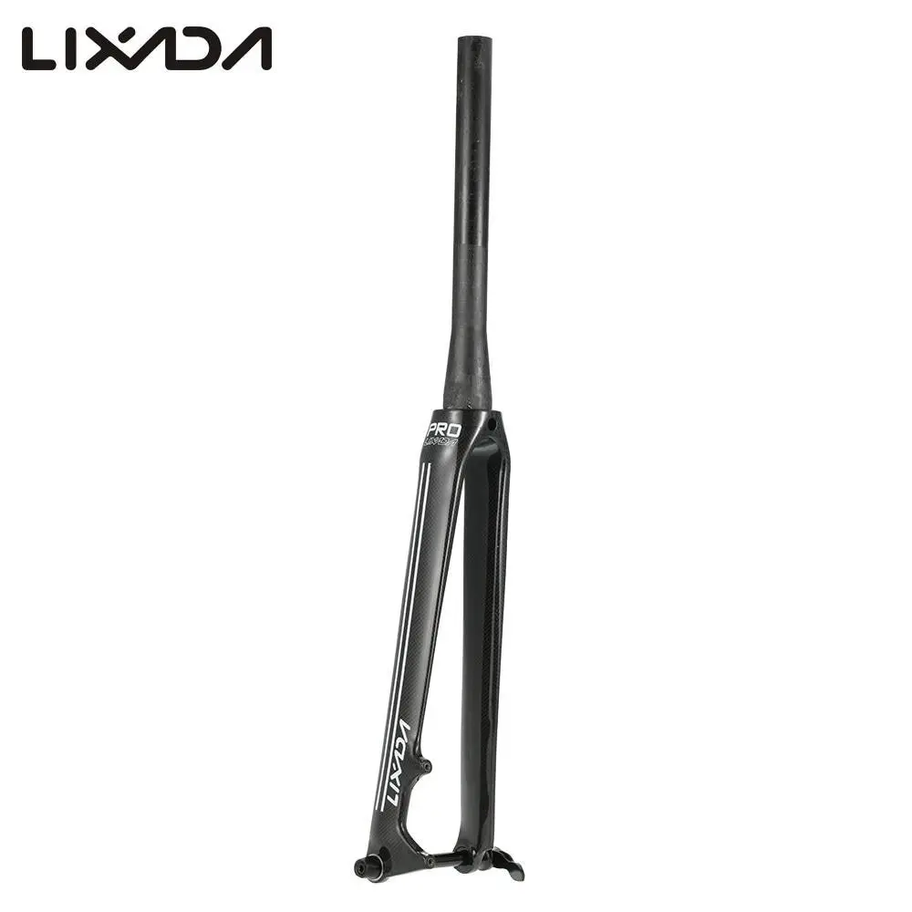 

Lixada Ultralight Disc Brake Road Bike Fork 700C Tapered Carbon Fiber Fixed Gear Bicycle Cycling Fixie Front Fork