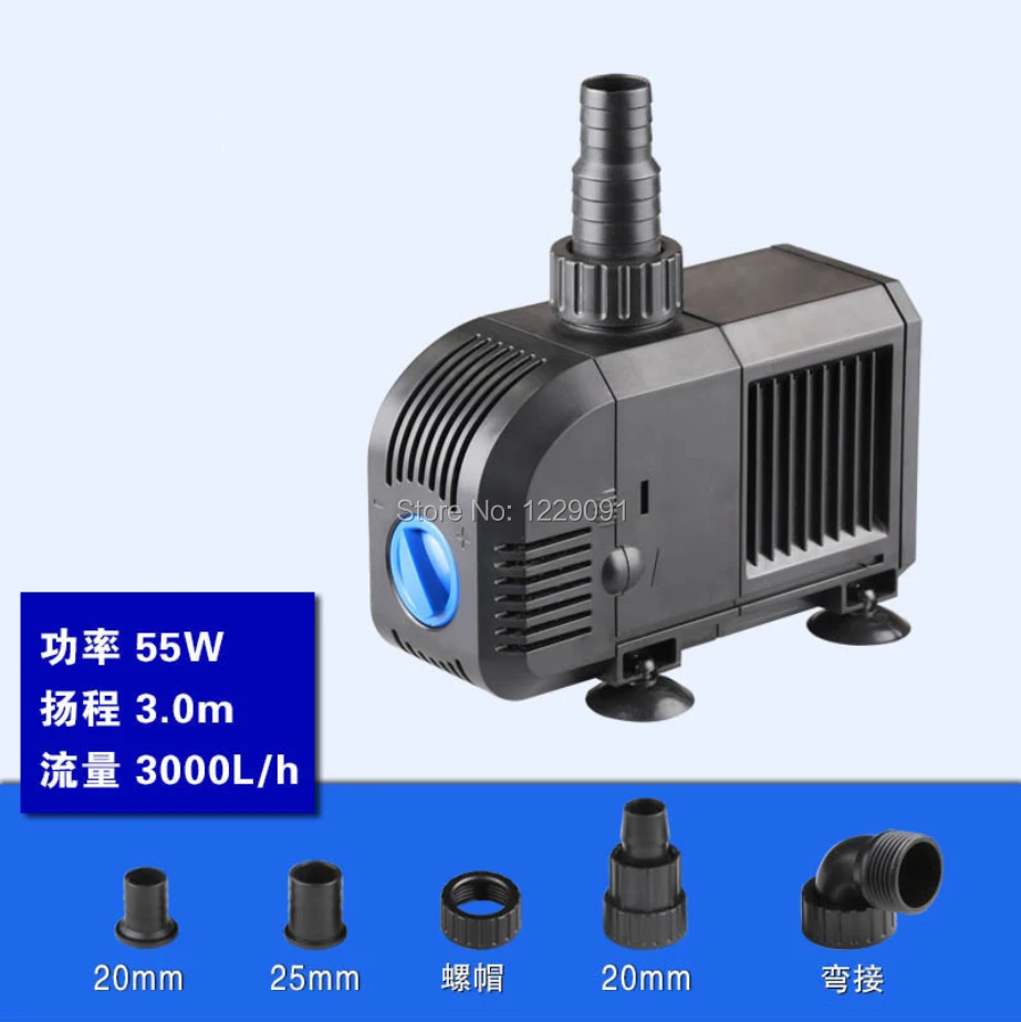 

55w 3000L/H 3m head 220v AC small water pump aquarium circulating filter Submersible water pump fish tank fountain pump