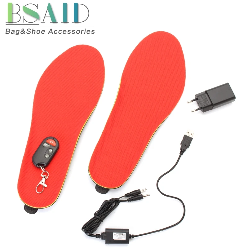 

BSAID Electric Heated Insoles Adjustable Temperature Feet Warmer Heater, Women Men USB/Plug Heating Shoe Foot Pad Winter Inserts