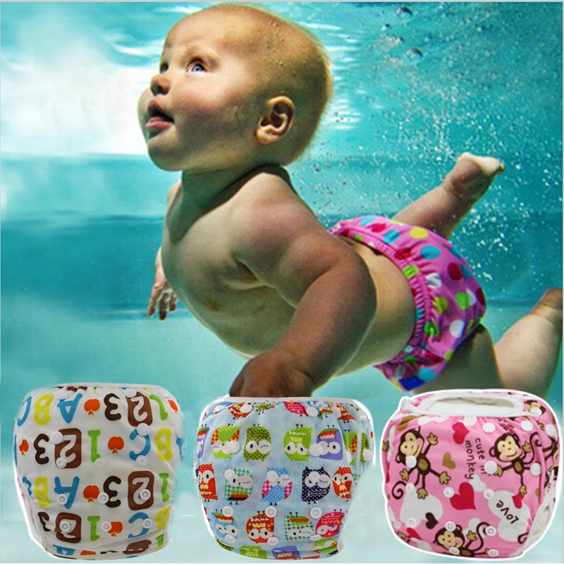 

Ohbabyka Baby Swim Diaper Waterproof Adjustable Cloth Diapers Pool Pant Swimming Diaper Cover Reusable Washable Baby Nappies