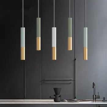 

Modern Led Pendant Lights Restaurant Long Tube Living Room Pendant Lamp Dining Room Bar Hanging Lamps Kitchen Fixtures Luminaire