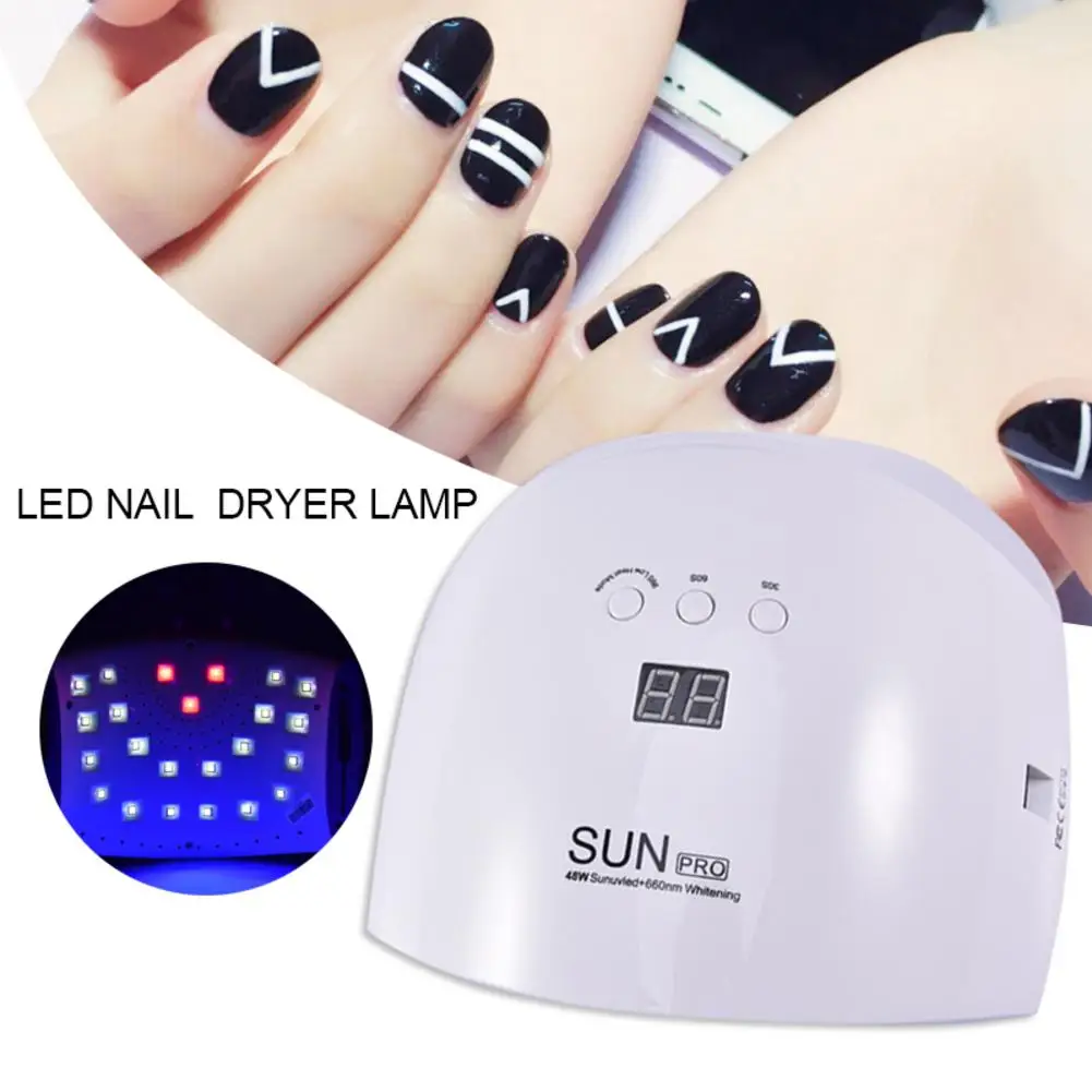 

48W LED Nail Dryer UV Curing Professionally Auto Sensor Upgraded With 3 Timer 23pcs Led Lights Professional Nail Art Tools