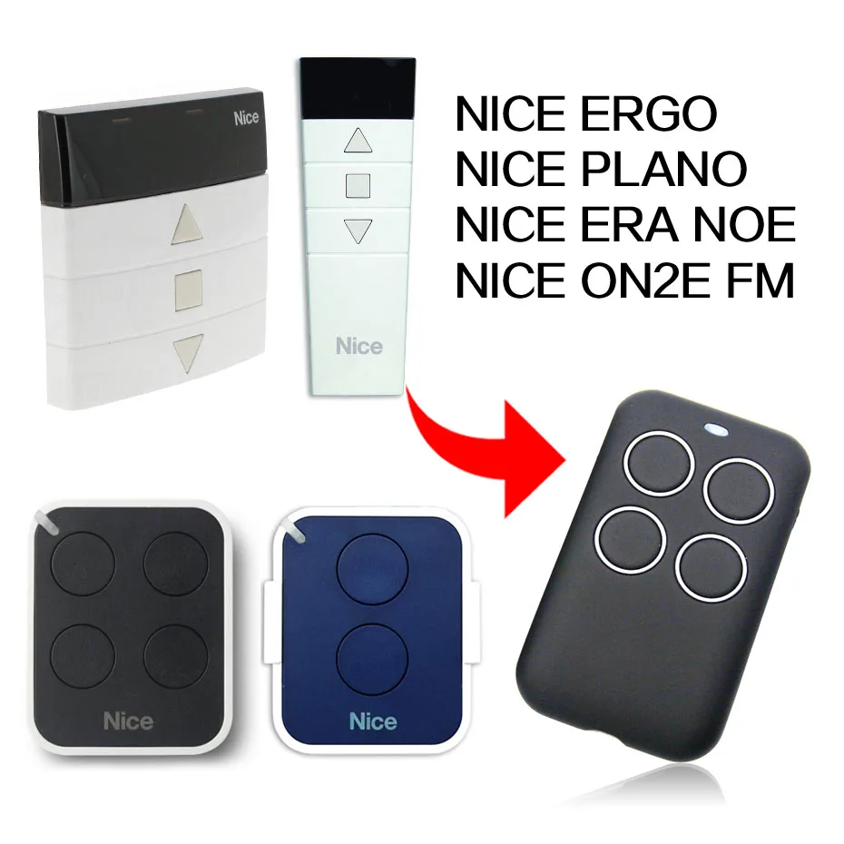 NICE ERGO PLANO NICE ERA NOE ON2E FM remote control universal gate