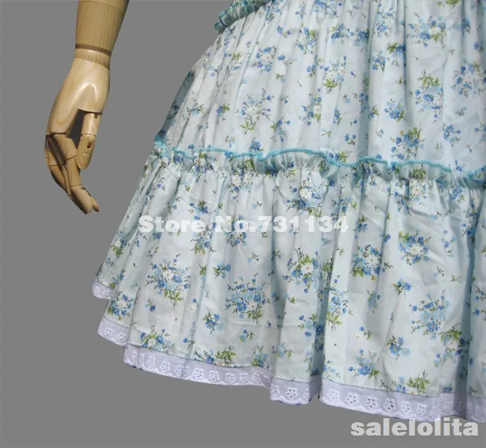 Новинка года; сезон весна-лето; Милая принцесса Лолита; кружевное полурасклешенное платье с цветочным рисунком; классическое платье лолиты