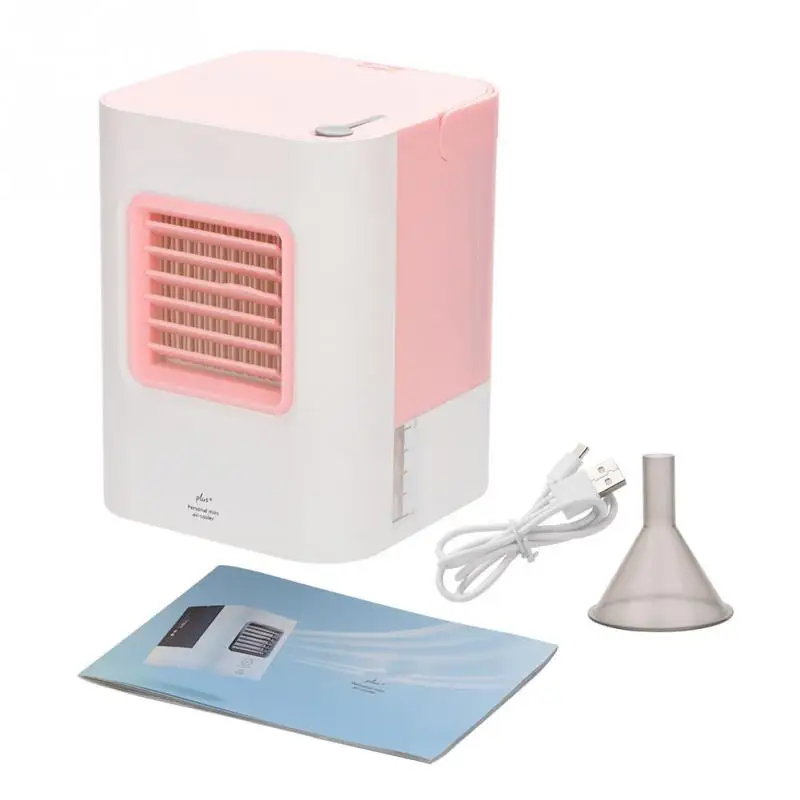 

USB Mini Portable Air Conditioner Fan Air personal space Cooler Fans Office Desktop Space Room Air Cooling Cooler Humidifying