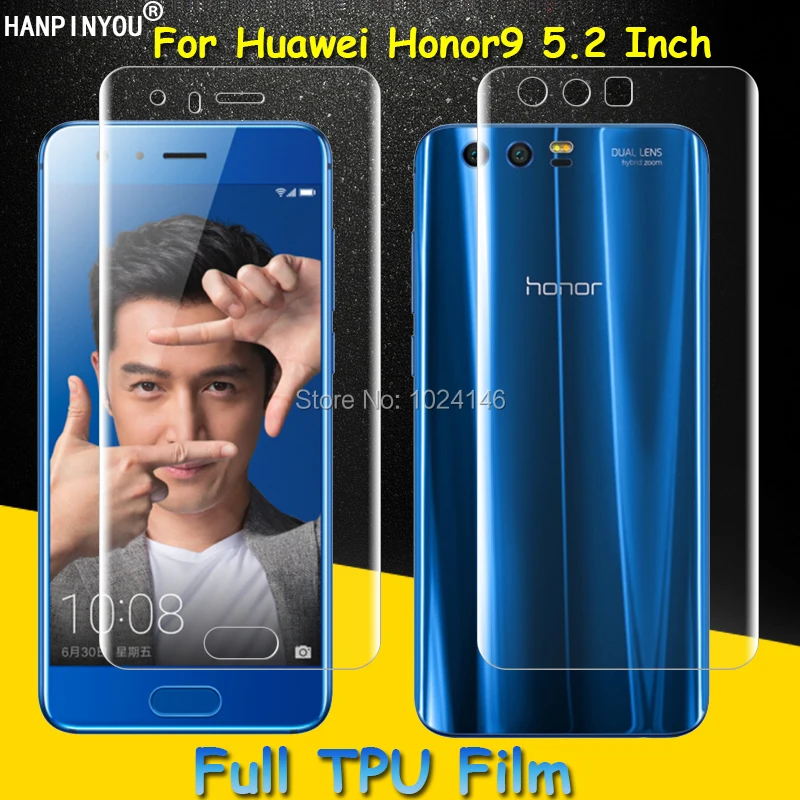 Спереди/сзади полный охват Ясно Мягкие TPU пленка защитная для Huawei Honor 9 5.2 &quot