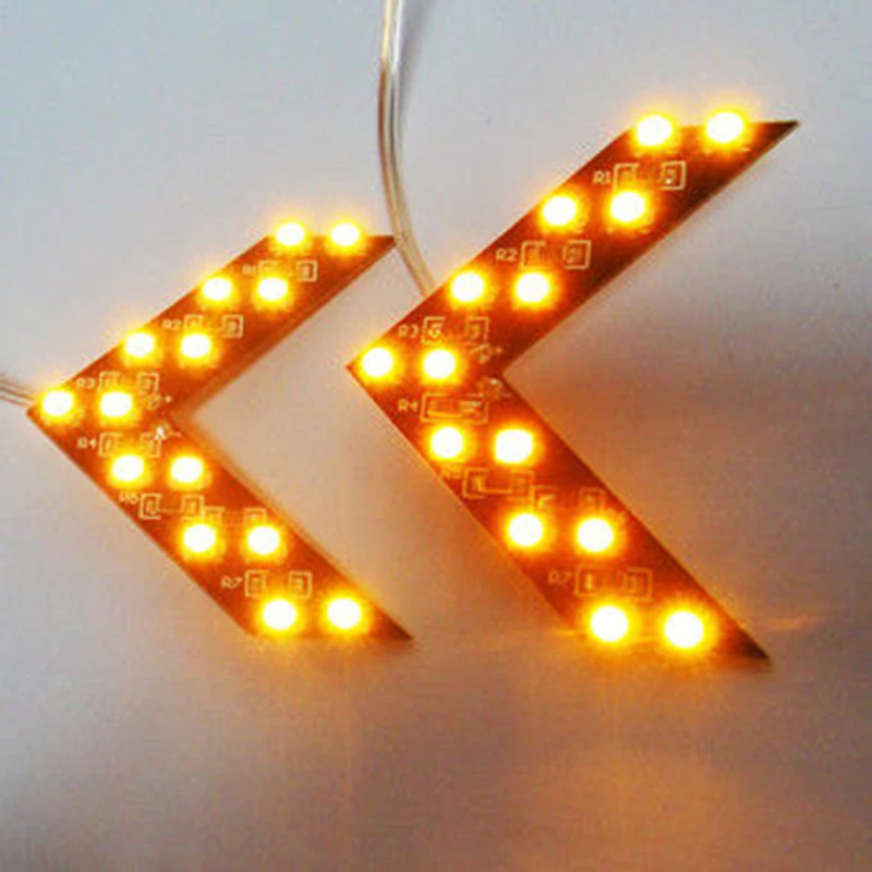 Светодиодная стрелка 14SMD для автомобильного зеркала заднего вида указатель
