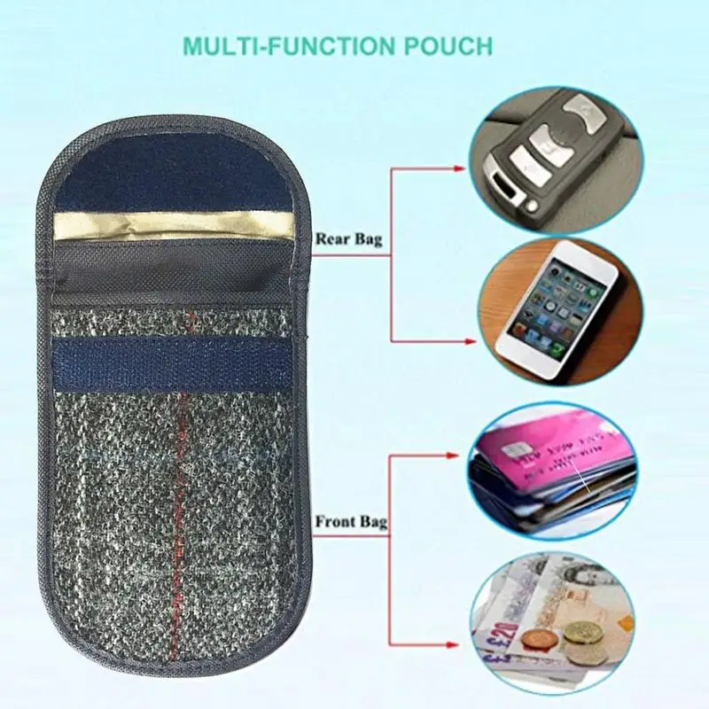 Wool Car Key Signal Blocker Pouch RFID WIFI GSM LTE NFC Blocker Cell