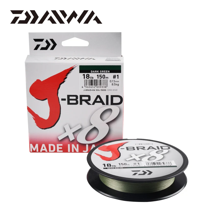 Рыболовная леска DAIWA 100% оригинал 8 нитей PE длина лески: 150 м 1 0 # 5 18 фунтов 25