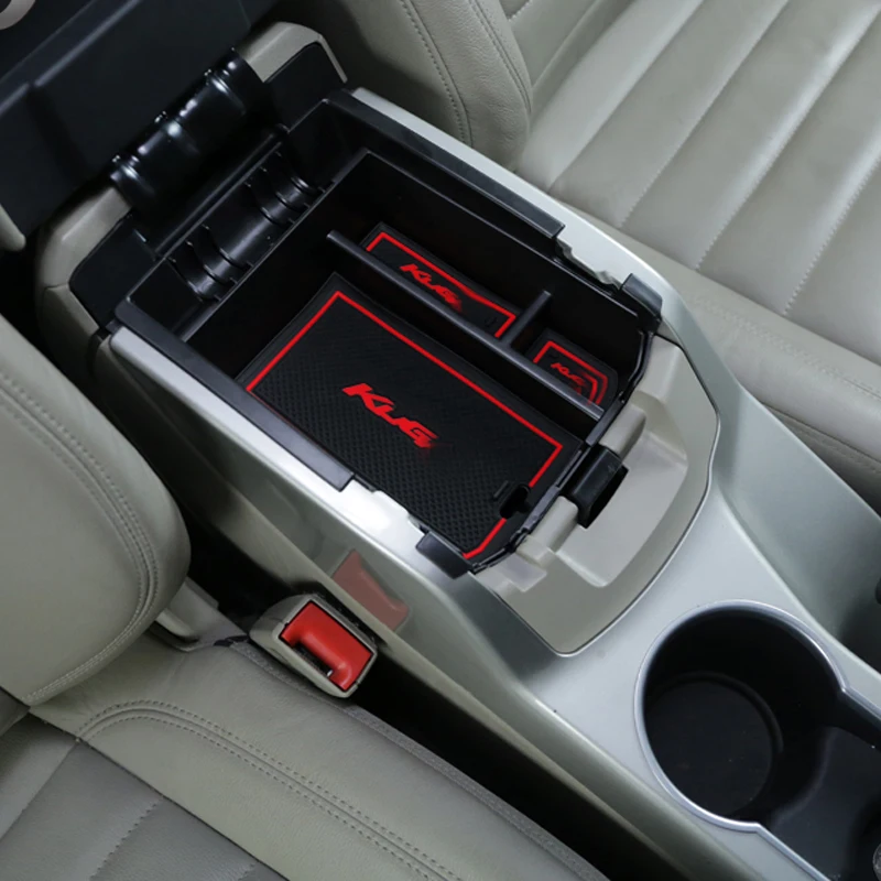 Жеребенок сжигание ABS черный автомобиль центральный ящик для хранения подлокотник коробка для хранения для Ford Kuga Escape 2013- Аксессуары