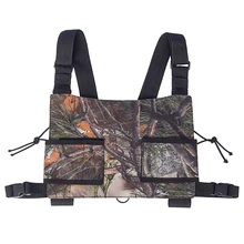 Хорошо Видимый светоотражающий жилет для охоты на открытом воздухе, нагрудный ремень для радио, передняя сумка, чехол-кобура, жилет, сумка для рации