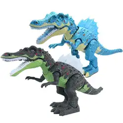 51 см Электрический звуковой и световой игрушки большой ходить динозавров робот с свет и звук модель игрушечный динозавр развивающая