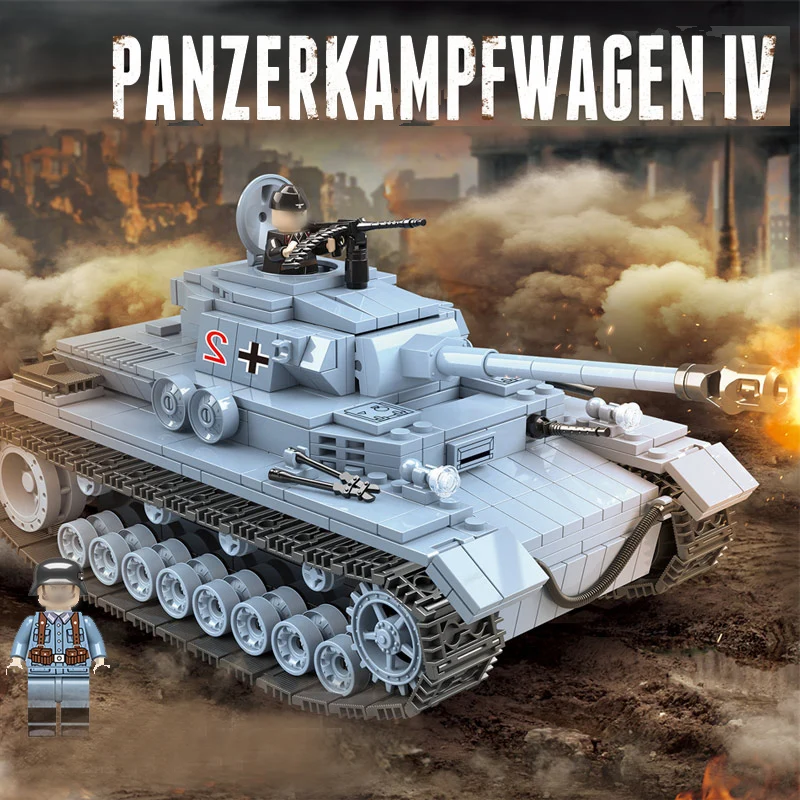 

Building Block Bricks Military tank 716 pcs DIY Education Compatible Legoings Army City WW2 Soldier Police Weapon Boys Toys