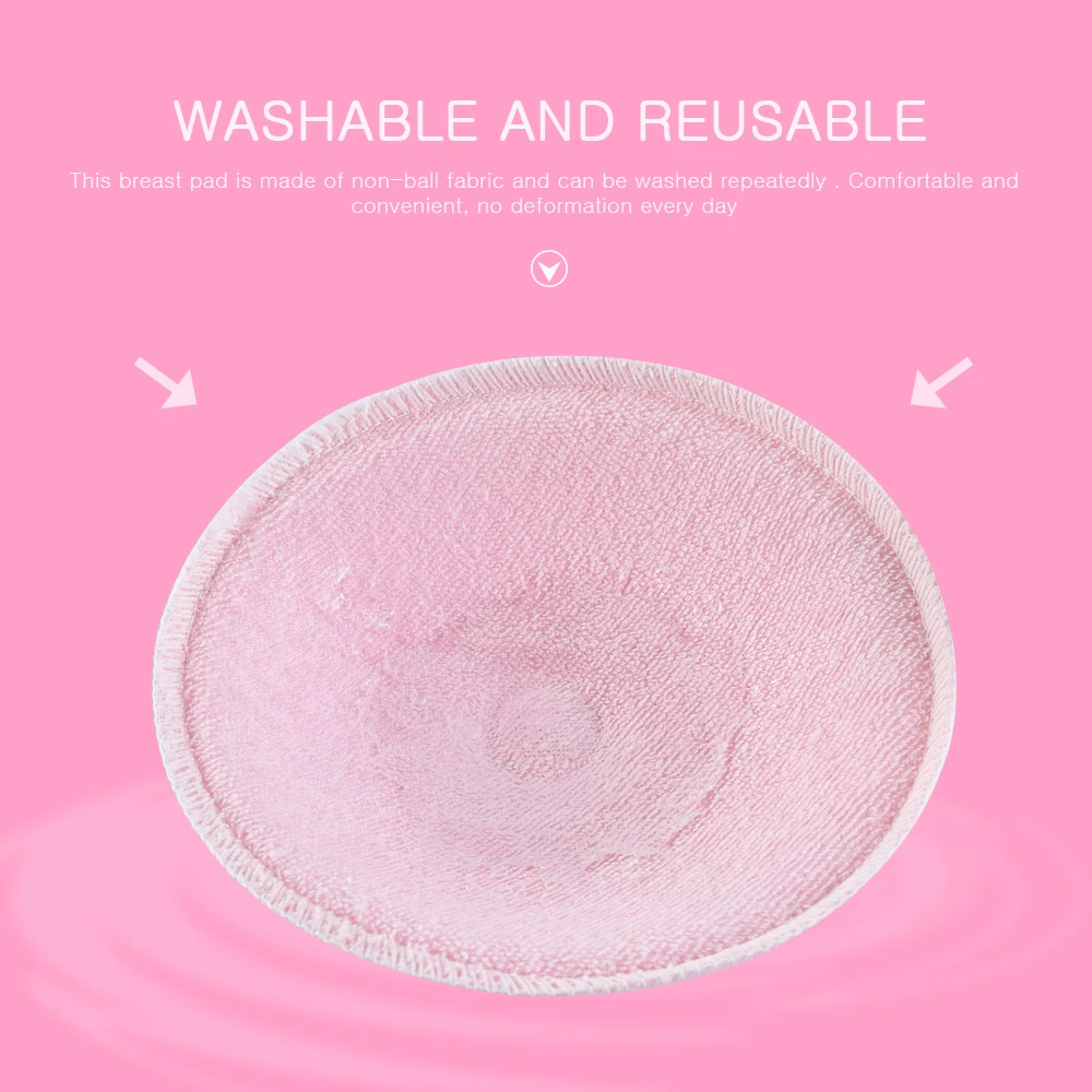 Breast Pads Milk Pads 2/4 PCS Surface Cotton + Sanitary Sponge Reusable Breast Nursing Pads Soft 3D Cup Washable Pad Baby Breastfeeding Accessor