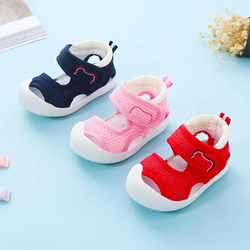 

Knitted Sneakers cotton First Walkers Summer Hollowing out Prewalker Collision avoidance in Baotou Breathable mesh cloth