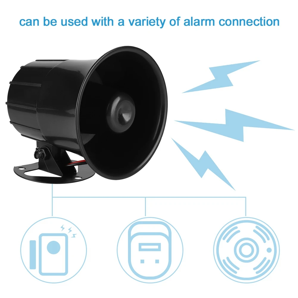 

ES-626 DC 6-12V Outdoor Security Alarm Siren Loud Alarm Horn 110dB