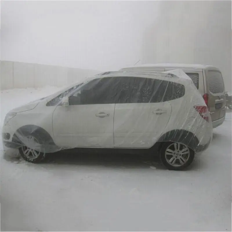 1 одноразовый автомобильный чехол водонепроницаемый прозрачный пластиковый