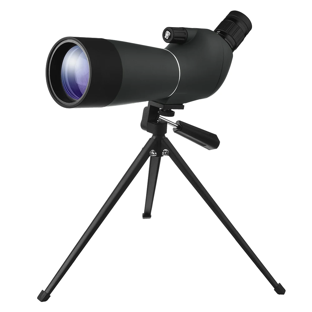 

20-60x60 Waterproof Travel Monocular Telescope Angled Spotting Scope Hunting Telescope with Tripod Carry Case for Bird Watching