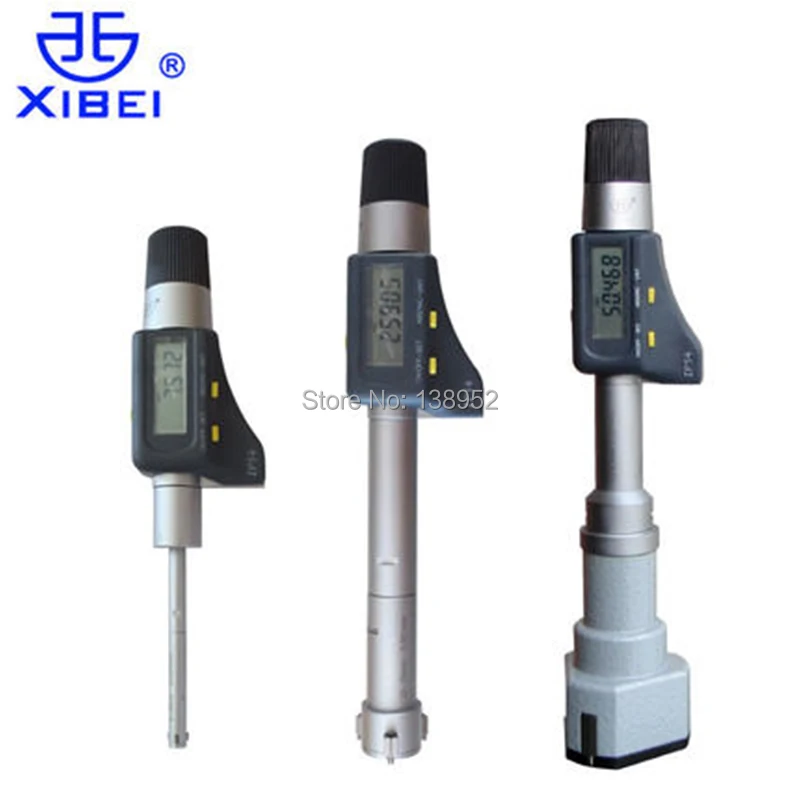 Xibei брендовые электронные Трехточечные внутренние Микрометры 8-10-12-16-20-25-30 мм 0,001 мм Цифровой трехточечный внутренний микрометр