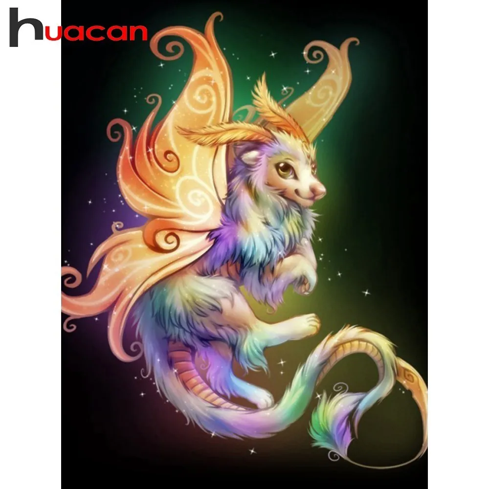 

Huacan Diamond Embroidery Sale Animal DIY Cross Stitch Diamond Painting Cartoon Rhinestone Full Round Drill Handwork Mosaic Kits