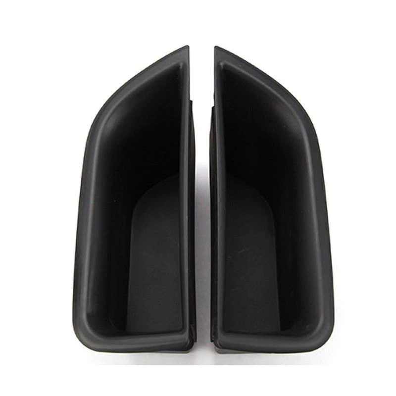 

Black Storage Box Plastic 2pcs Armrest Door Handle Organizer Case Left&right
