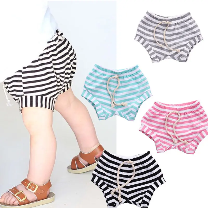 

Pudcoco Baby Boys striped bandage trawstring Shorts PP shorts Bloomers Cotton Leisure Bottoms Trousers