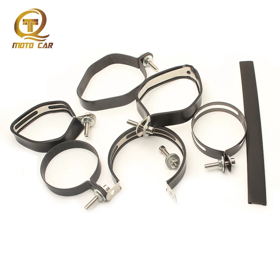 

Motorcycle Exhaust Pipe Carbon Fiber Clamp Fixed DB Killer Ecape Moto Scooter for SC Project AKrapovic Vintage Full Exhaust MIVV